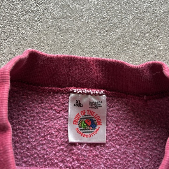 Vintage 90s Cow Sweatshirt Size XL Red Pasture Crewneck Outdoor Nature - Picture 3 of 5